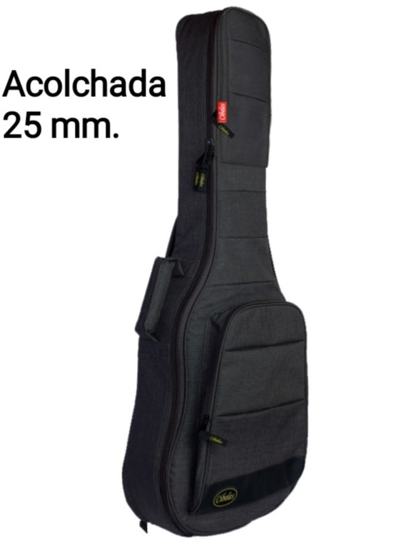 Guitarra Flamenca Modesto Malla "Candela/D (AUTOAMPLIFICADA Double OS1) Bluetooth, PALOSANTO Roja