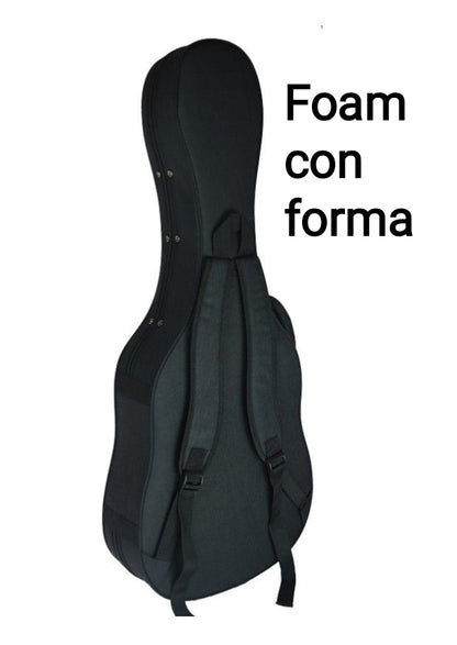 Guitarra Flamenca Modesto Malla "Candela/D (AUTOAMPLIFICADA Double OS1) Bluetooth, PALOSANTO Roja