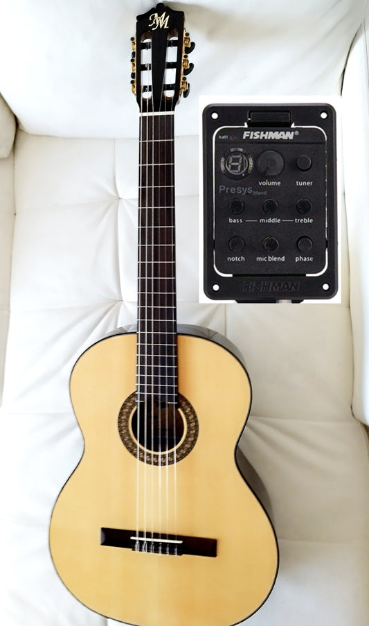 Guitarra clasica Modesto Malla C3/EB Palosanto y tapa de Abeto (AMPLIFICADA FISHMAN PRESYS BLEND)