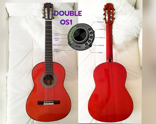 Guitarra Flamenca Y8 Antonio de Toledo Ciprés roja, Double OS1