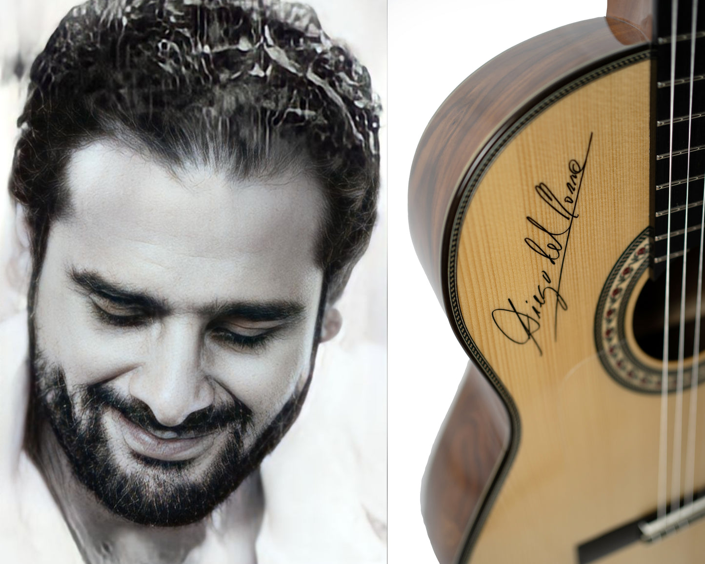 Guitarra Flamenca Modesto Malla "Diego del Morao" Fishman Presys Blend firmada en la tapa