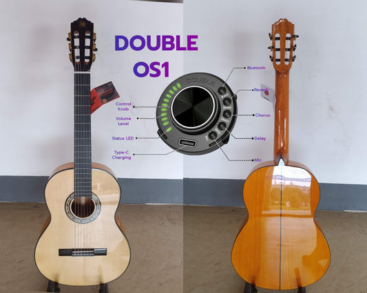 Guitarra flamenca Modesto Malla "Manuela"/D TAPA MACIZA, autoamplificada Double OS1