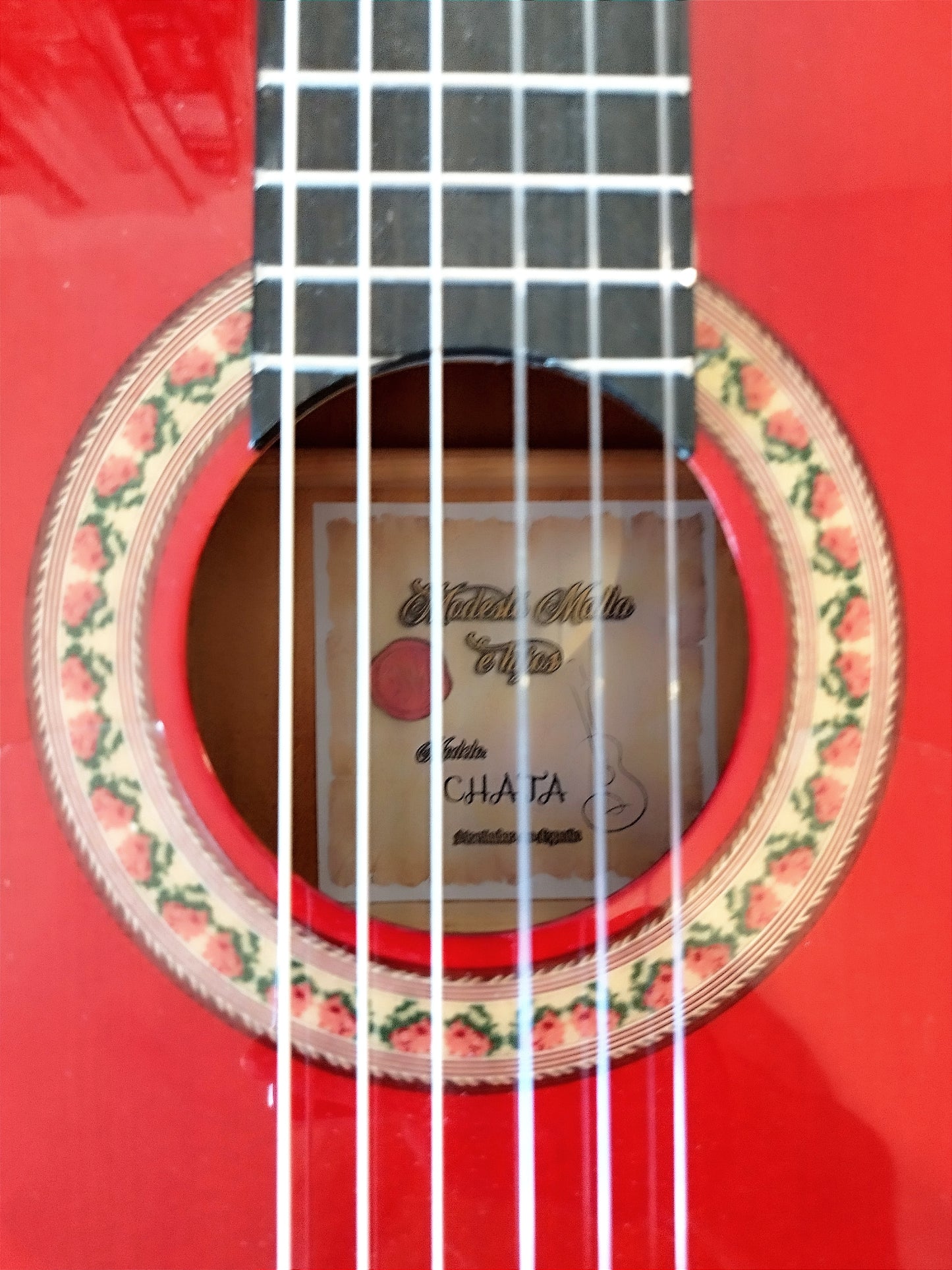 Guitarra Flamenca Modesto Malla "Chata" roja