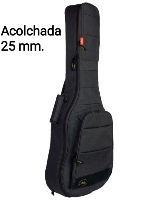 Funda nylon acolchada 25mm. para guitarra clásica adulto 4/4