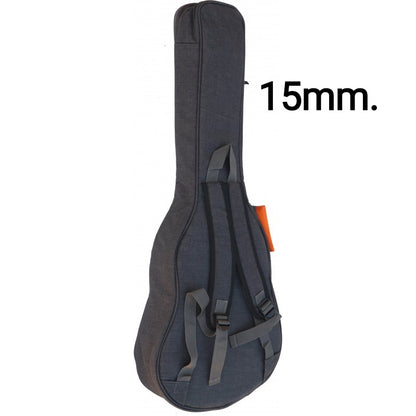 15mm padded nylon case. for adult 4/4 classical guitar
