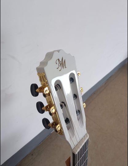 Modesto Mesh Flamenco Guitar "Chata"/D (SELF-AMPLIFIED Double OS1) Bluetooth White