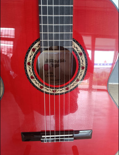 Flamenco-Gitarre Modesto Mesh „Candela/D (SELBSTVERSTÄRKT Double OS1) Bluetooth, ROSEWOOD Rot