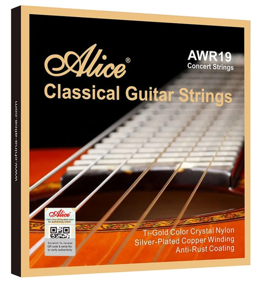Cuerdas Alice AWR19 TiGold para guitarra clasica y flamenca de Tensión normal