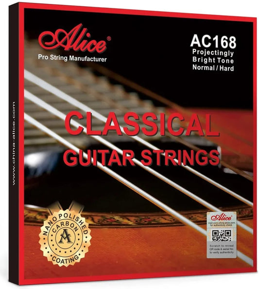 Alice AC168 CARBON-Saiten für klassische und Flamenco-Gitarre, normale Spannung