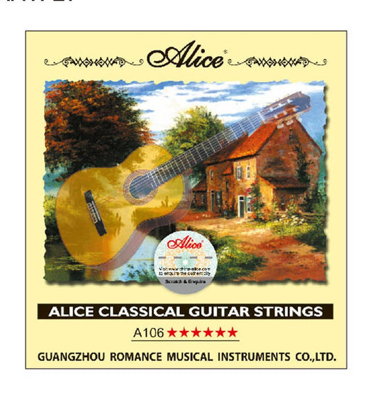Cuerdas Alice AC106 clásica nylon para guitarra tension normal