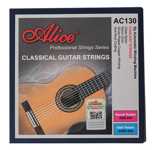 Cuerdas Alice AC130 clásica o flamenca de nylon para guitarra  NYLON Tension normal o alta