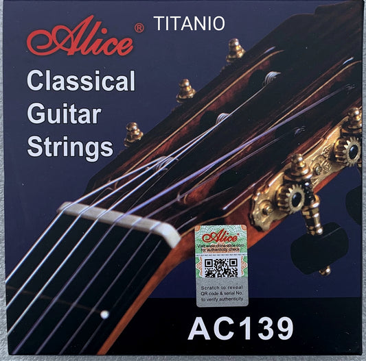 Alice AC139 TITANIUM strings for classical and flamenco guitar with normal or high tension