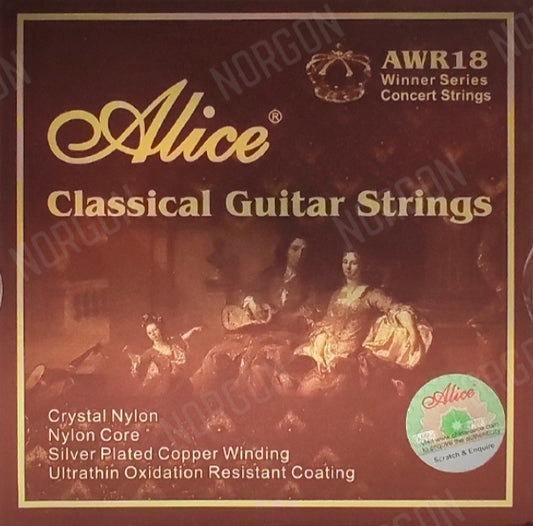 Cuerdas Alice AWR18 clásica nylon para guitarra  Tension alta