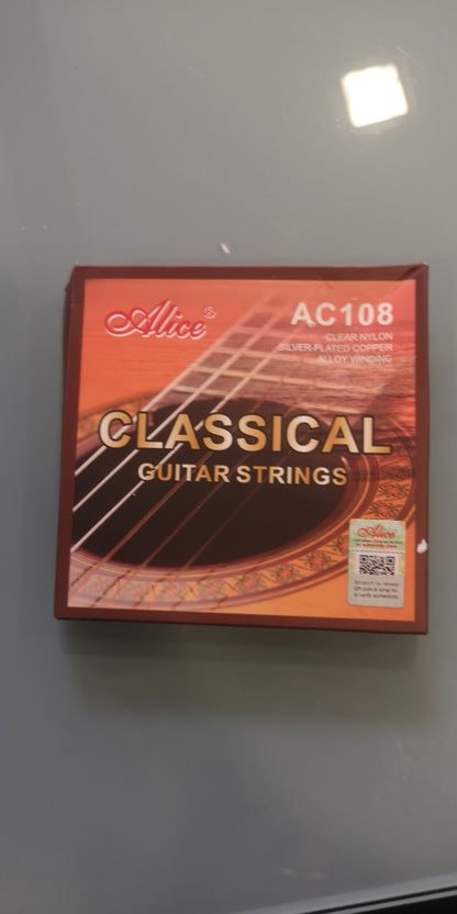 Cuerdas Alice AC108 clásica nylon para guitarra NYLON tensión normal o alta